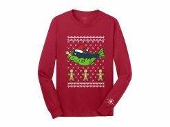 Karl's Fishing & Outdoors Karl's Bait & Tackle Ugly Fishmas Shirt - Bass Gingerbread